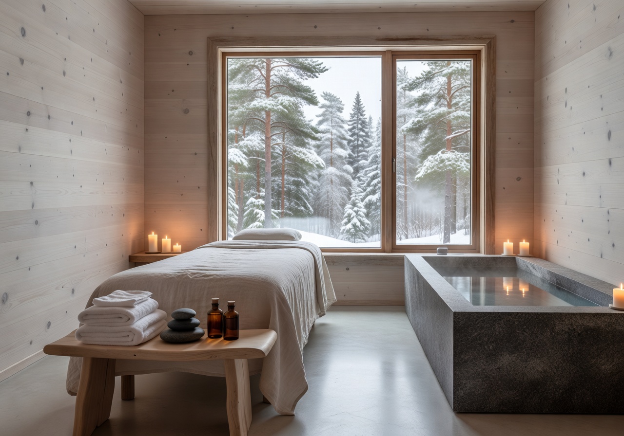 Nordic spa treatment room
